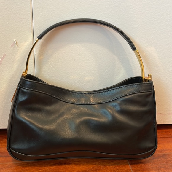 Vintage Gianni Versace Black LeatherPouchette - Picture 3 of 9
